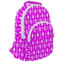 Purple Spatula Spoon Pattern Rounded Multi Pocket Backpack View2