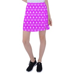 Purple Spatula Spoon Pattern Tennis Skirt by GardenOfOphir