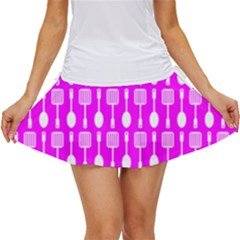 Purple Spatula Spoon Pattern Women s Skort