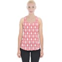 Coral And White Kitchen Utensils Pattern Piece Up Tank Top View1