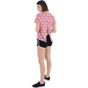 Coral And White Kitchen Utensils Pattern Open Back Sport Tee View2