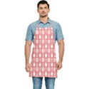 Coral And White Kitchen Utensils Pattern Kitchen Apron View1