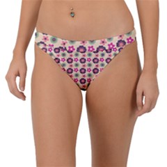 Cute Floral Pattern Band Bikini Bottoms by GardenOfOphir