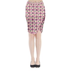 Cute Floral Pattern Midi Wrap Pencil Skirt by GardenOfOphir