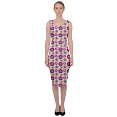 Cute Floral Pattern Sleeveless Pencil Dress by GardenOfOphir