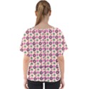 Cute Floral Pattern V-Neck Dolman Drape Top View2