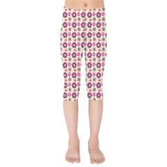 Cute Floral Pattern Kids  Capri Leggings  by GardenOfOphir