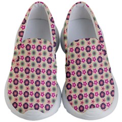 Cute Floral Pattern Kids Lightweight Slip Ons by GardenOfOphir