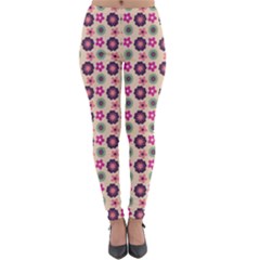 Cute Floral Pattern Lightweight Velour Leggings by GardenOfOphir