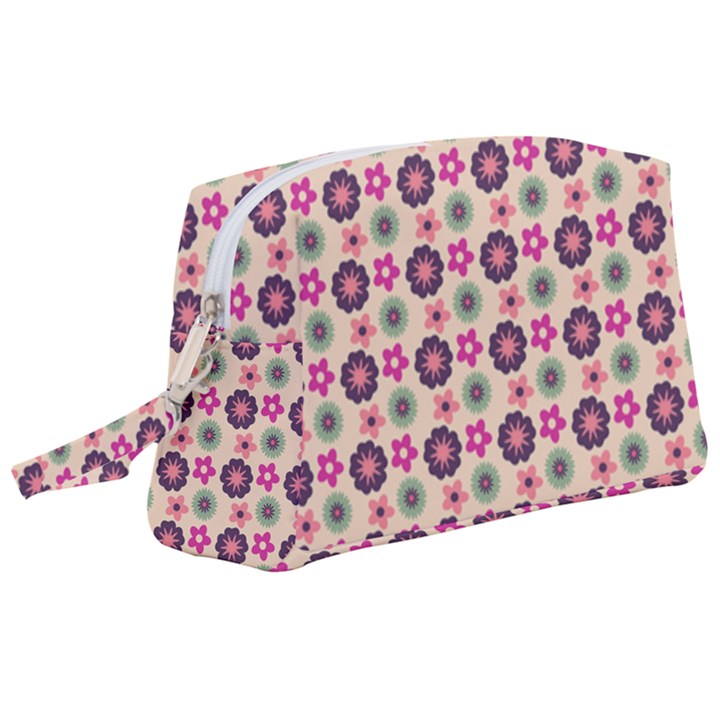 Cute Floral Pattern Wristlet Pouch Bag (Large)