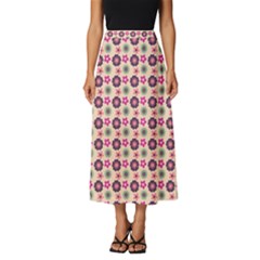 Cute Floral Pattern Classic Midi Chiffon Skirt