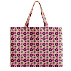 Cute Floral Pattern Zipper Mini Tote Bag by GardenOfOphir