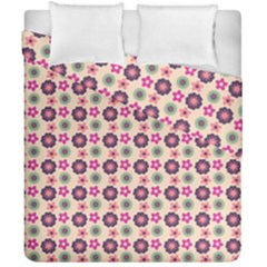 Cute Floral Pattern Duvet Cover Double Side (california King Size) by GardenOfOphir