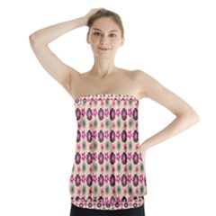 Cute Floral Pattern Strapless Top by GardenOfOphir