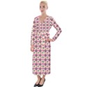 Cute Floral Pattern Velvet Maxi Wrap Dress View1