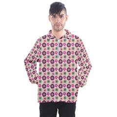 Cute Floral Pattern Men s Half Zip Pullover by GardenOfOphir