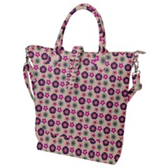 Cute Floral Pattern Buckle Top Tote Bag by GardenOfOphir