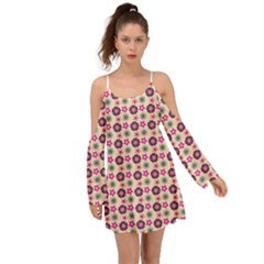 Cute Floral Pattern Boho Dress