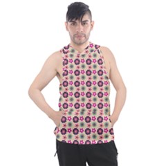 Cute Floral Pattern Men s Sleeveless Hoodie by GardenOfOphir