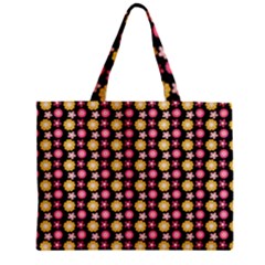 Cute Floral Pattern Zipper Mini Tote Bag by GardenOfOphir