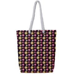 Cute Floral Pattern Full Print Rope Handle Tote (small) by GardenOfOphir