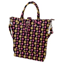 Cute Floral Pattern Buckle Top Tote Bag by GardenOfOphir