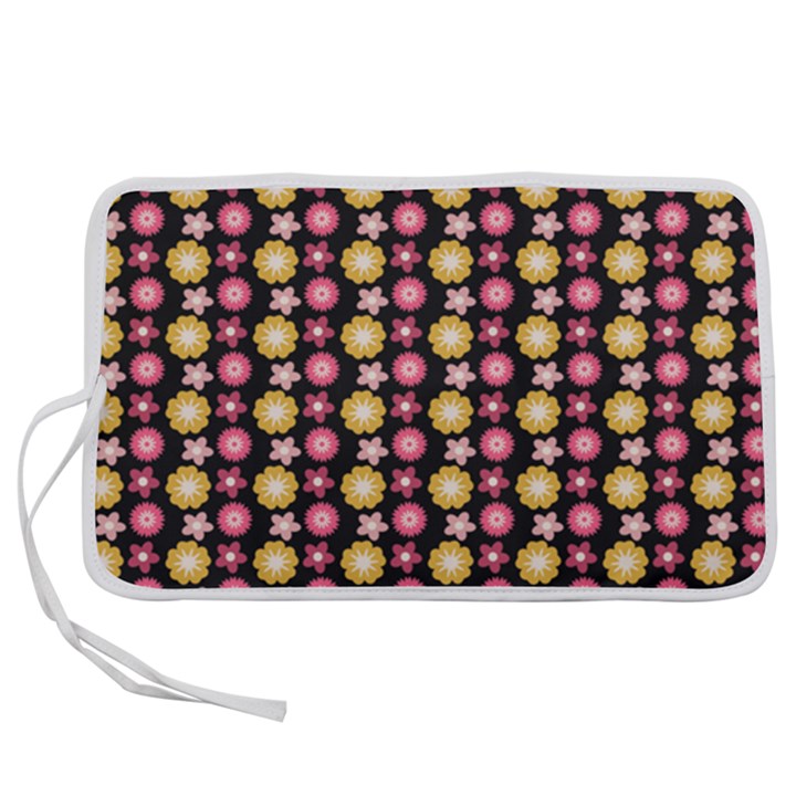 Cute Floral Pattern Pen Storage Case (S)