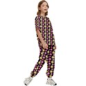 Cute Floral Pattern Kids  Tee and Pants Sports Set View3