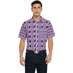 Cute Floral Pattern Men s Short Sleeve Pocket Shirt  by GardenOfOphir