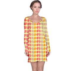 Colorful Leaf Pattern Long Sleeve Nightdress by GardenOfOphir