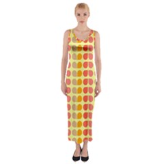 Colorful Leaf Pattern Fitted Maxi Dress by GardenOfOphir