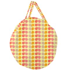 Colorful Leaf Pattern Giant Round Zipper Tote by GardenOfOphir