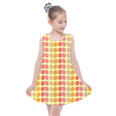 Colorful Leaf Pattern Kids  Summer Dress by GardenOfOphir