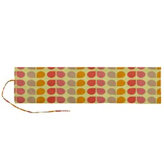 Colorful Leaf Pattern Roll Up Canvas Pencil Holder (l) by GardenOfOphir