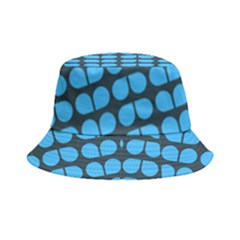 Blue Gray Leaf Pattern Bucket Hat by GardenOfOphir