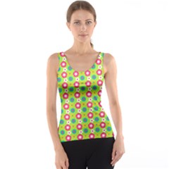 Cute Floral Pattern Tank Top by GardenOfOphir