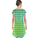 Blue Lime Leaf Pattern Cap Sleeve Nightdress View2