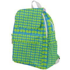 Blue Lime Leaf Pattern Top Flap Backpack by GardenOfOphir