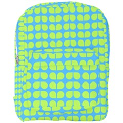 Blue Lime Leaf Pattern Full Print Backpack by GardenOfOphir