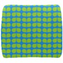 Blue Lime Leaf Pattern Back Support Cushion View1