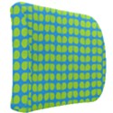 Blue Lime Leaf Pattern Back Support Cushion View2