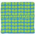 Blue Lime Leaf Pattern Back Support Cushion View4