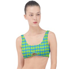 Blue Lime Leaf Pattern The Little Details Bikini Top by GardenOfOphir