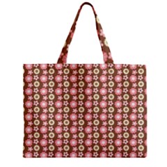 Cute Floral Pattern Zipper Mini Tote Bag by GardenOfOphir