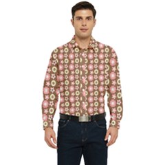 Cute Floral Pattern Men s Long Sleeve  Shirt