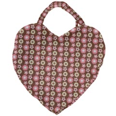 Cute Floral Pattern Giant Heart Shaped Tote by GardenOfOphir