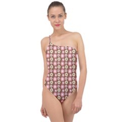 Cute Floral Pattern Classic One Shoulder Swimsuit by GardenOfOphir