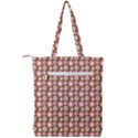 Cute Floral Pattern Double Zip Up Tote Bag View2