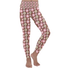 Cute Floral Pattern Kids  Lightweight Velour Classic Yoga Leggings by GardenOfOphir