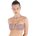 Cute Floral Pattern Twist Bandeau Bikini Top View1